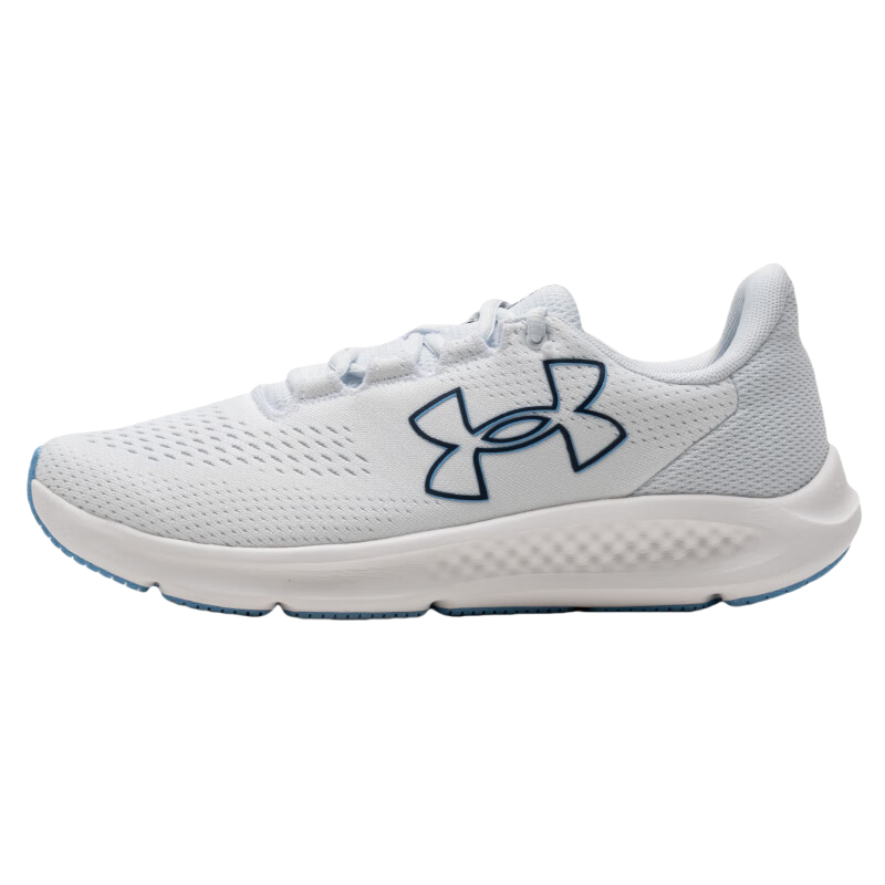 Under Armour Charged Pursuit 3 Durable Breathable Low-Top Casual Running Shoes Men's White