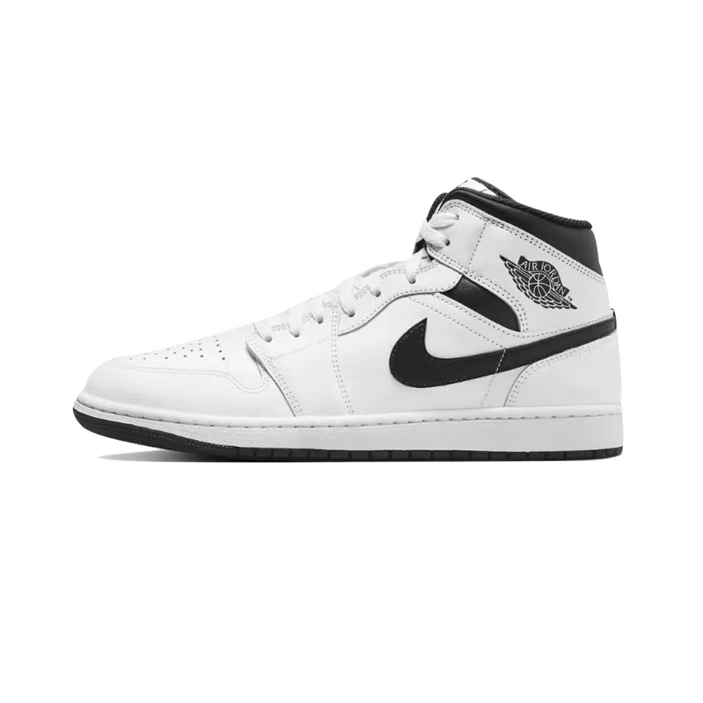 Jordan Air Jordan 1 Cushioning Wear-Resistant High-Top Vintage Basketball Shoes Men's Black White