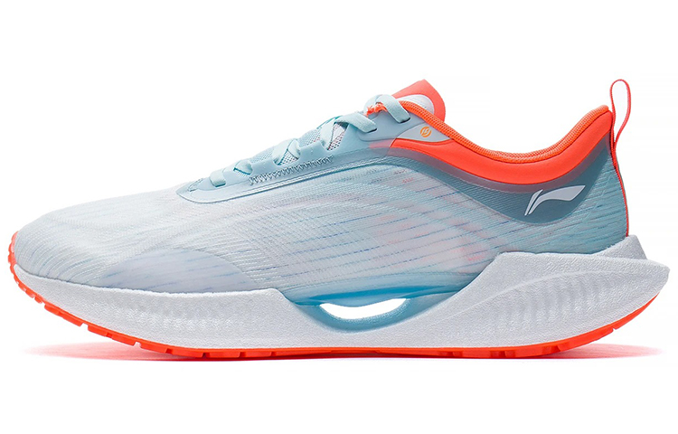 LiNing Super Light 19 Abrasion Resistant Lightweight Rebound Low Top Running Shoes Men's White Blue Red