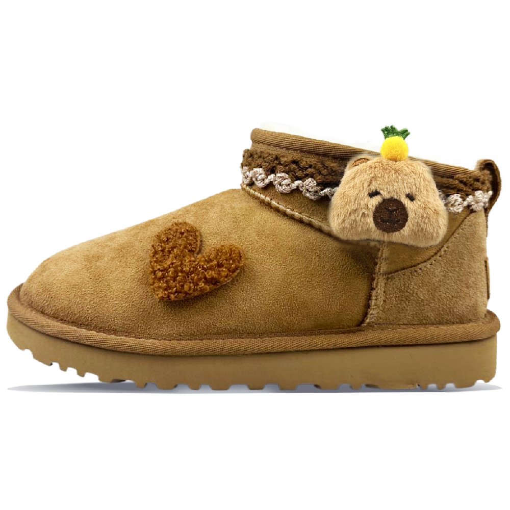 UGG CLASSIC ULTRA MINI Warm And Wear-Resistant Ankle-Length Snow Boots Women's Chestnut