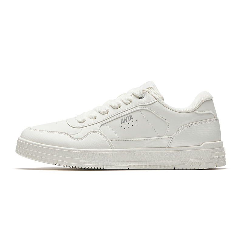 Anta Anti-Slip And Wear-Resistant Coverage Low-Top Skateboard Shoes Women's Ivory White