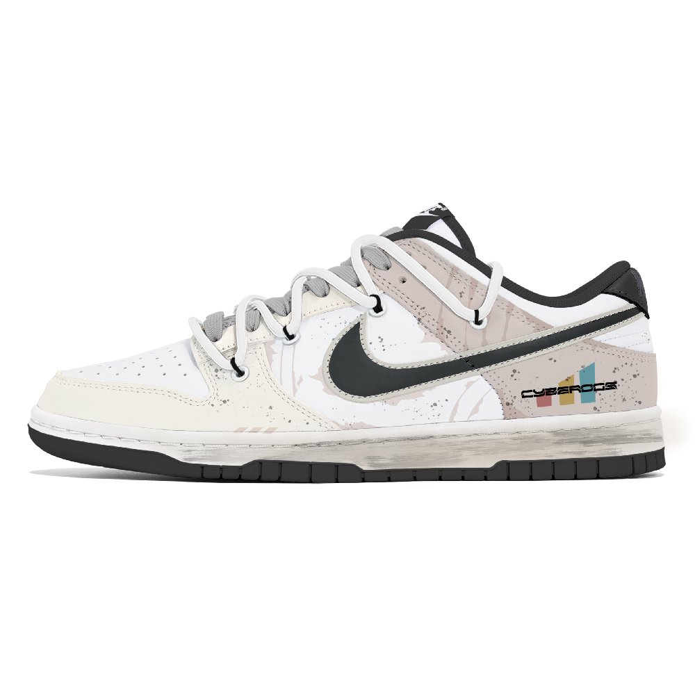 Nike Dunk Anti-Slip And Wear-Resistant Lightweight Low-Top Skateboard Shoes Unisex White Brown