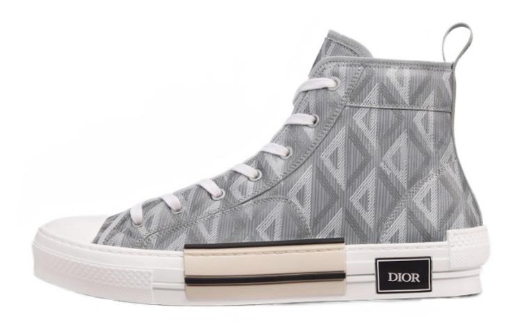 DIOR B23 High Top Gray Cd Diamond