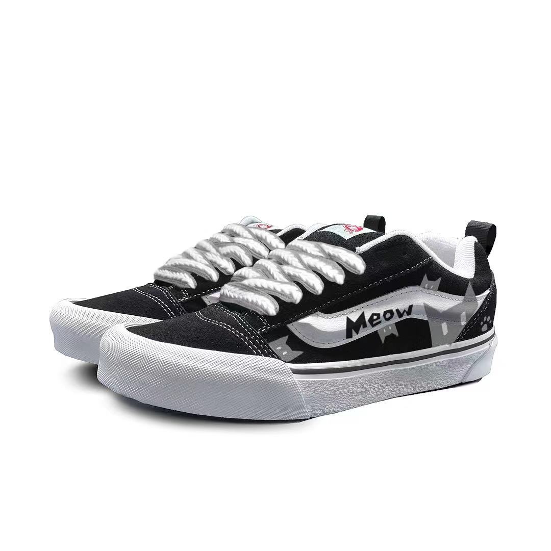 Vans Knu Skool Abrasion Resistant Low top Skateboard Shoes Unisex Gray White купить в интернет-магазине Yoocart с быстрой доставкой по России.