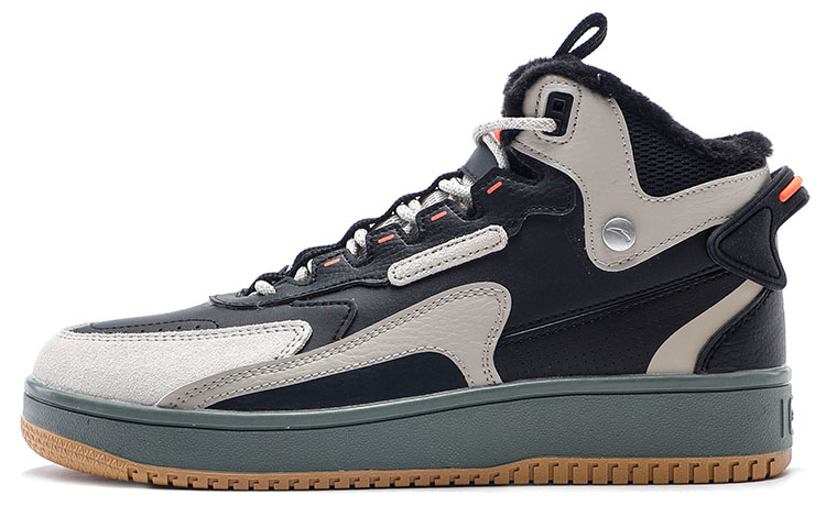 Anta Life Collection High-Top Skateboard Shoes Men's Gray Black
