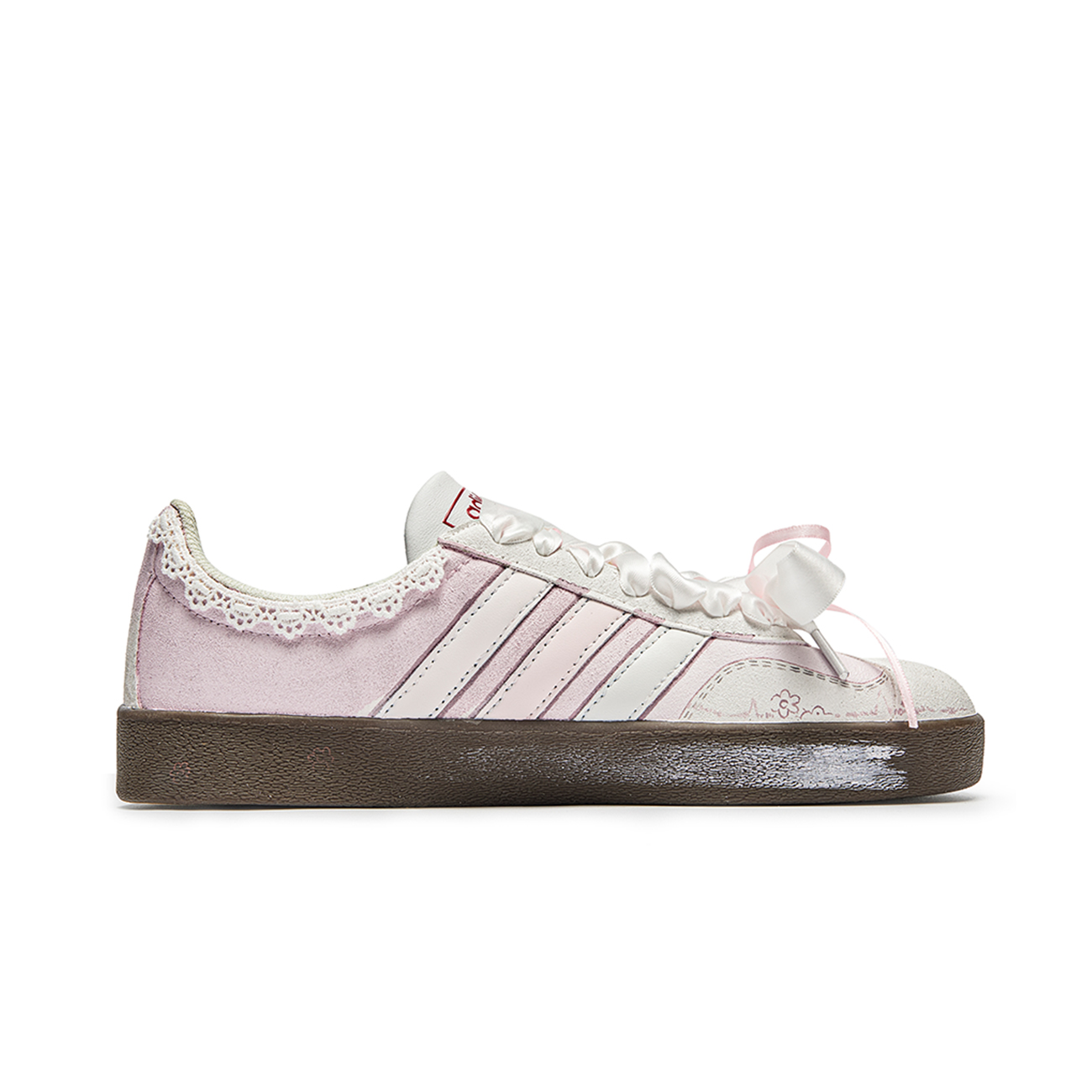 Adidas Neo VL Court Lifestyle WuJie, Peach Blossom Cat Shock Absorbers Low Top Skateboard Shoes Unisex Pink Brown купить в интернет-магазине Yoocart с быстрой доставкой по России.