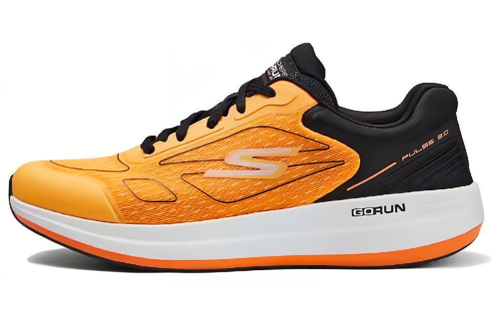 Skechers Cushioning Abrasion Resistant Lightweight Slip Resistant Low Top Casual Shoes Men's Bright Orange