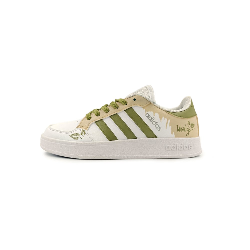 Adidas Neo Breaknet Low Top Skateboard Shoes Women's Yellow Green