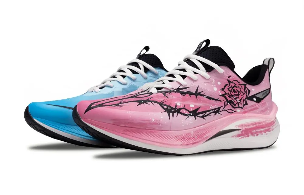 LINING Red Hare 7 Pro Running Shoes Men's Low top Pink Blue