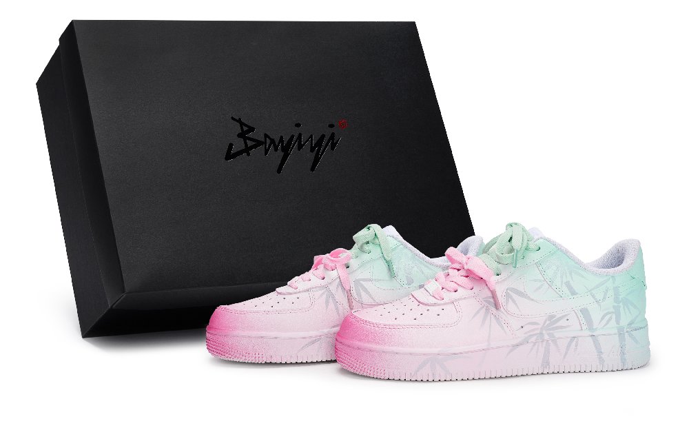 Nike Air Force 1 Skateboard Shoes Unisex Low Top Pink/Cyan/Gray