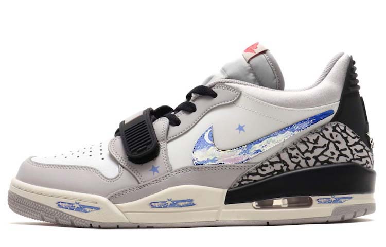 Jordan Legacy 312 Low-Top Vintage Basketball Shoes Women's White Gray