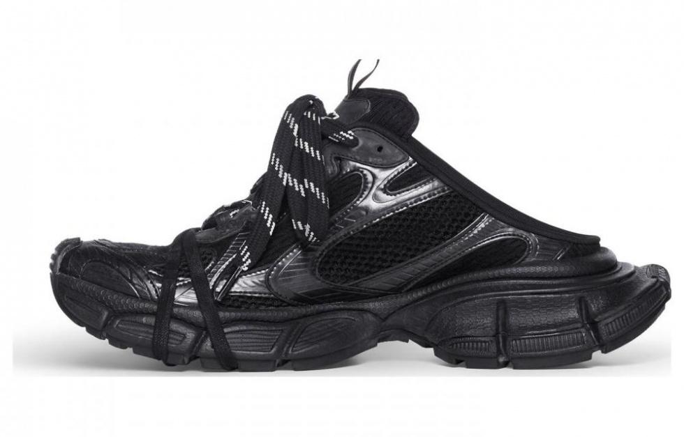Balenciaga 3XL Mules 'Black Mesh And Polyurethane' Women's