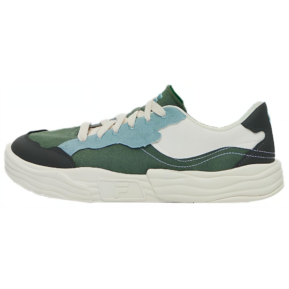 FILA FUSION POP 2 Canvas Shoes Men Low-Top Green Black White Blue