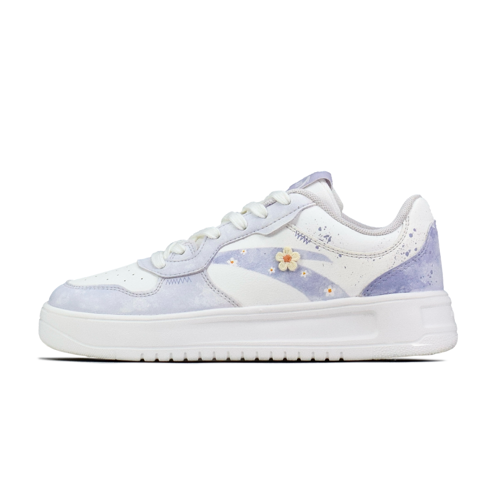 Anta Relaxed Abrasion Resistant Shock Absorbers Low Top Skateboard Shoes Women's Light Purple
