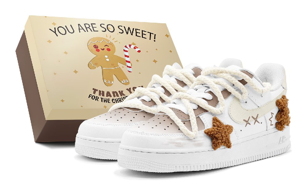 Nike Air Force 1 Slip-Resistant Low-Top Skateboard Shoes GS Brown