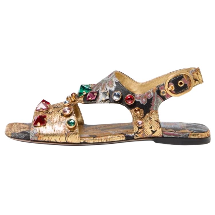 Valentino L'HIVER One Strap Sandals Women's Gold