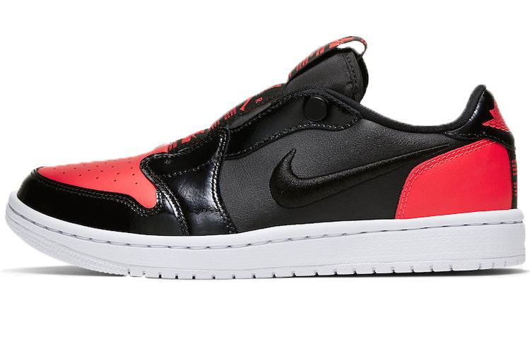 Jordan 1 Low Slip Black Hot Punch Women's
