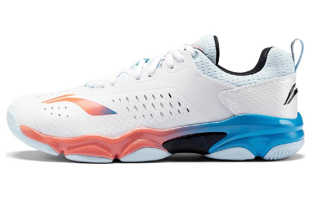 LiNing Badminton Series Low Top Training Shoes Unisex White Blue
