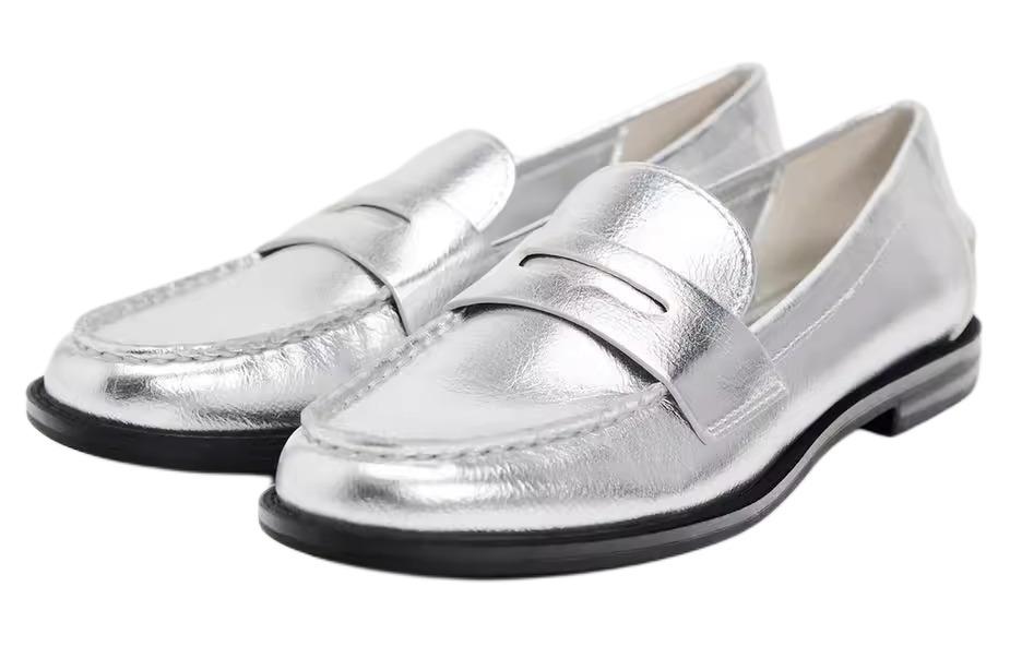 ZARA Loafers Women's Silver купить в интернет-магазине Yoocart с быстрой доставкой по России.