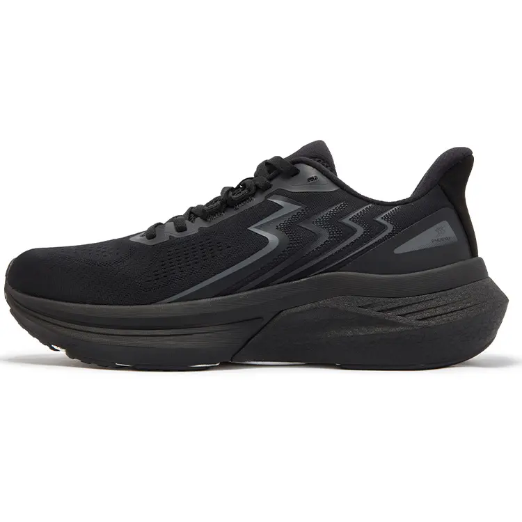 361° Cushioning Anti-Slip And Wear-Resistant Low-Top Casual Running Shoes Unisex Black Gray