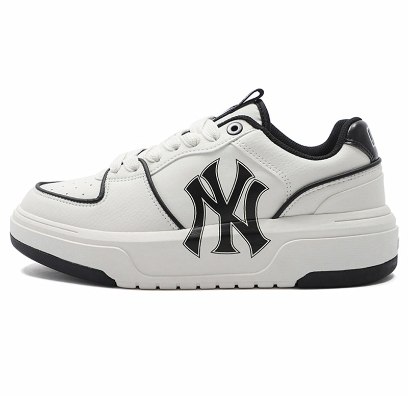 MLB New York Yankees Height Increasing Low-Top Skateboard Shoes Unisex Gray Brown