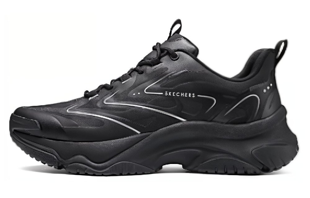 Skechers Street Moonhiker Anti-Slip Wear-Resistant Breathable Quick Dry Low-Top Casual Shoes Men's Black