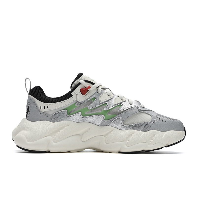 FILA Fern 2 Fern Sneakers 2.0 Abrasion Resistant, Lightweight, And Breathable Low Top Casual Shoes Men's White Silver