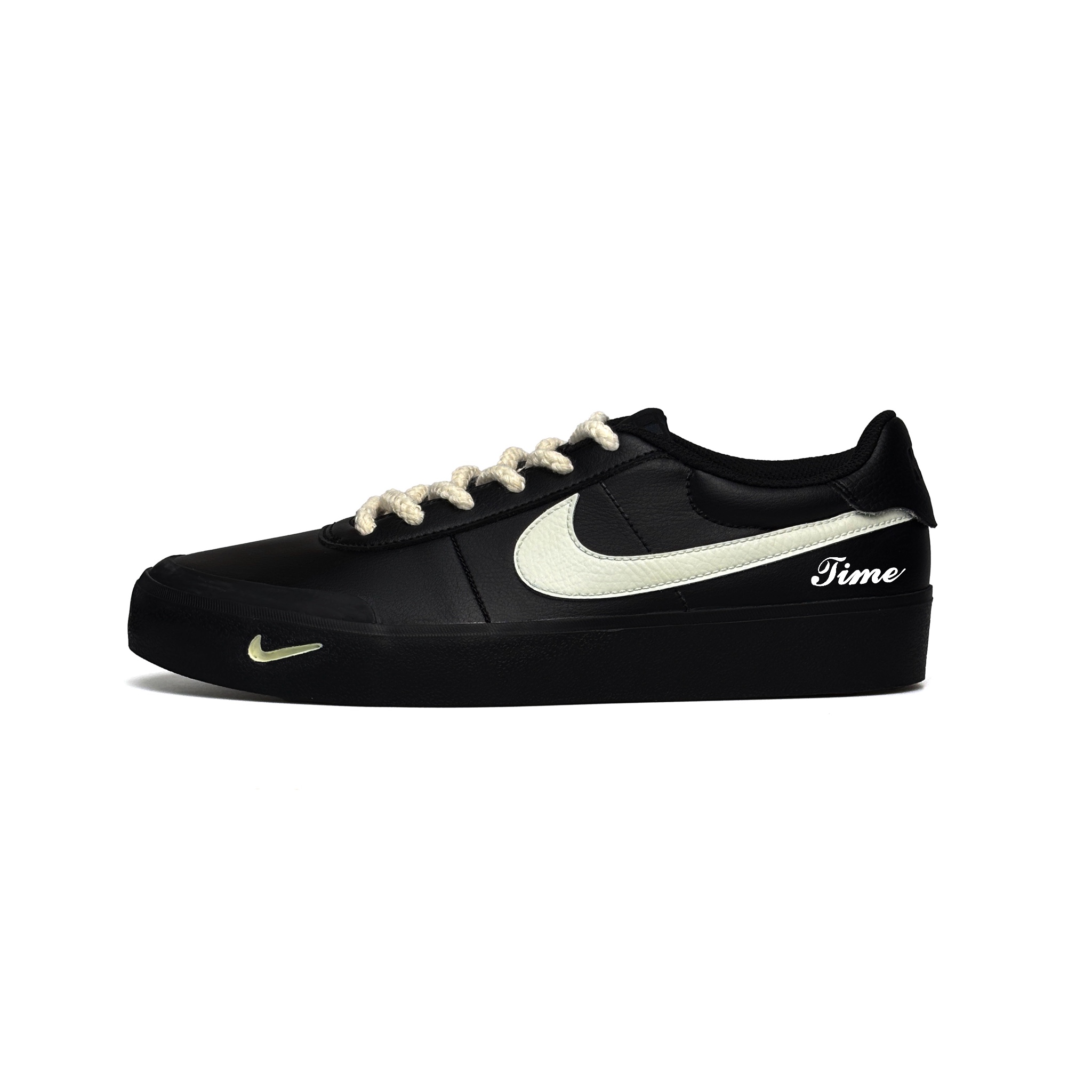 Nike Court Shot Vassell Abrasion Resistant Low top Skateboard Shoes Men's Black