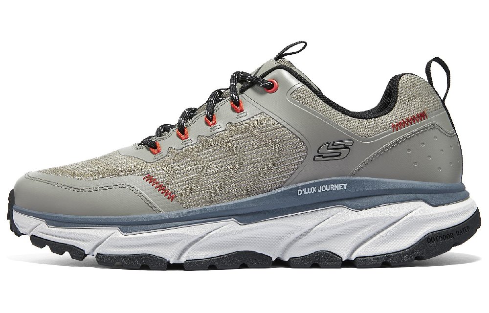 Skechers OUTDOOR Cushioning Wear-Resistant Low-Top Casual Shoes Men's Gray
