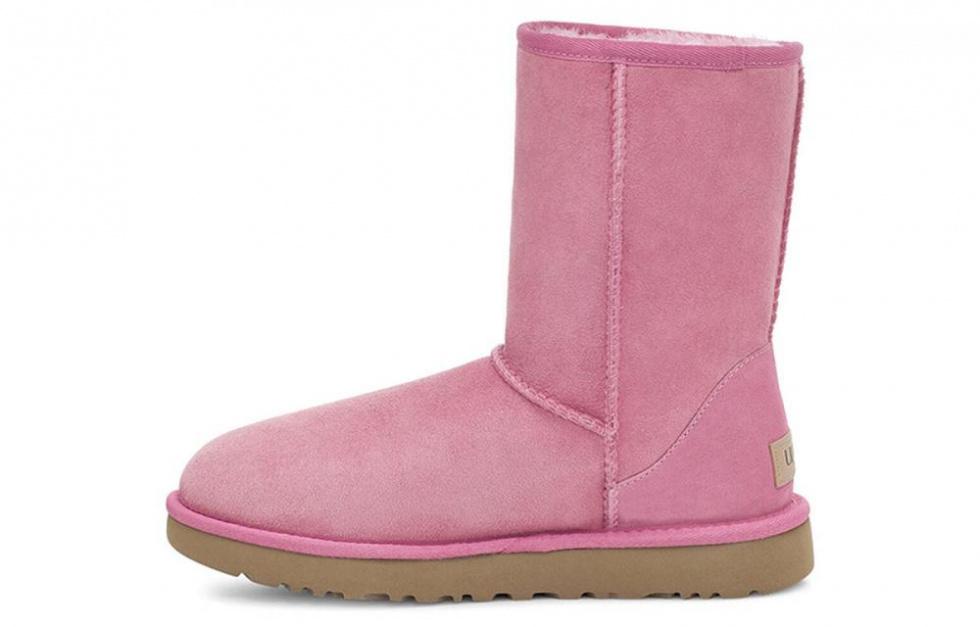UGG Classic Short Ii Boot Cozy Stay Warm Pink Red Fleece Lined Women's