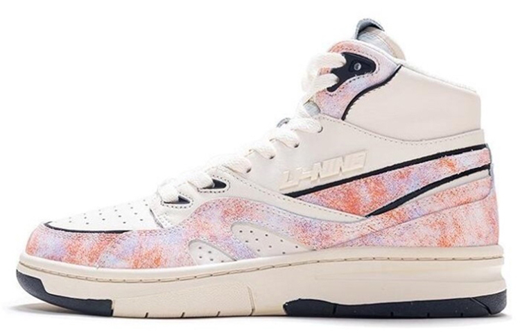 LiNing 937 Deluxe Hi Cushioning Anti-Slip And Wear-Resistant High-Top Basketball Shoes Men's Ecru