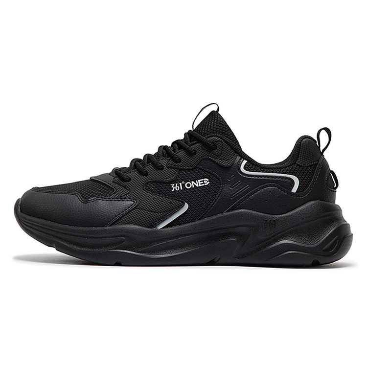 361° Ke Song 2 Anti-Slip Wear-Resistant Low-Top Casual Shoes Men's Black Gray