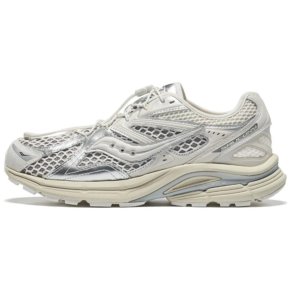 Saucony Kinvara Elite 4 Low Top Casual Training City Commute Running Shoes Unisex White Silver