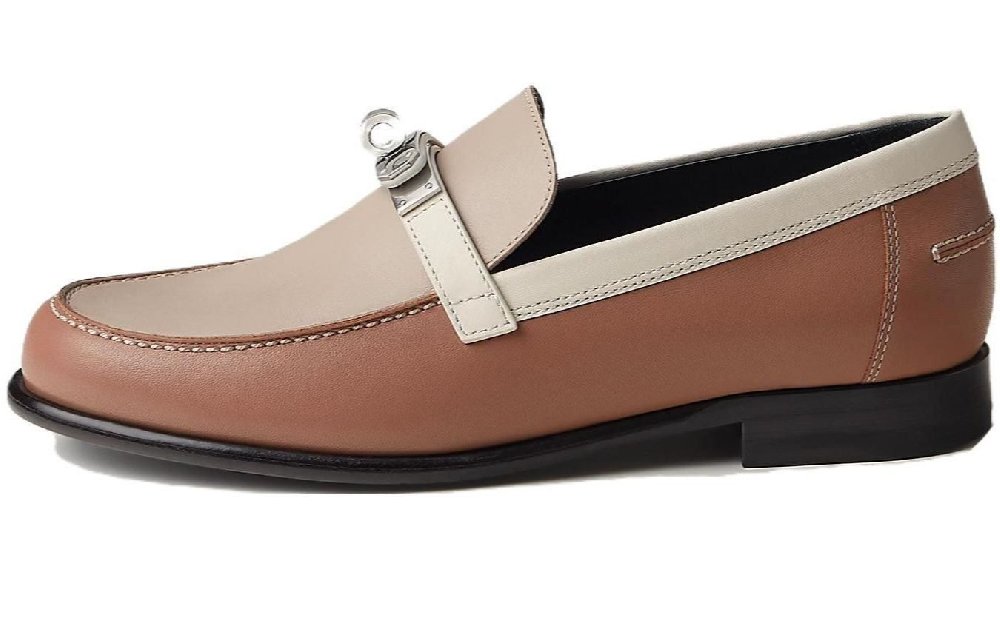 HERMES Destin Loafers Women's Brown