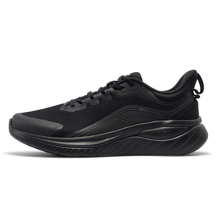 361° Anti Slip Wear Resistant Low Top Casual Running Shoes Men's Obsidian Black