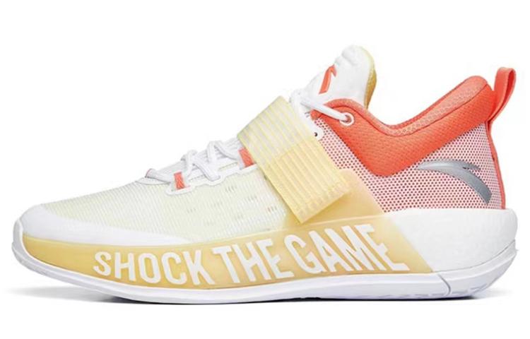 Anta Hengsao4 Abrasion Resistant Breathable Low Top Basketball Shoes Men's White Red