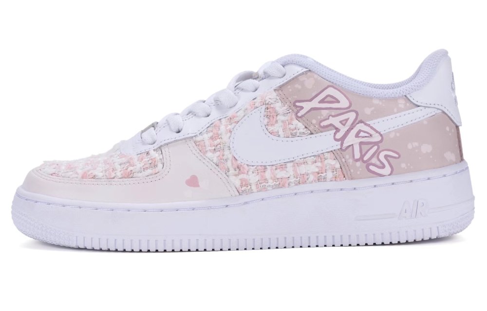 Nike Air Force 1 LE Air Force 1 Slip Resistant Cushioning Abrasion Resistant Low Top Skateboard Shoes GS Pink