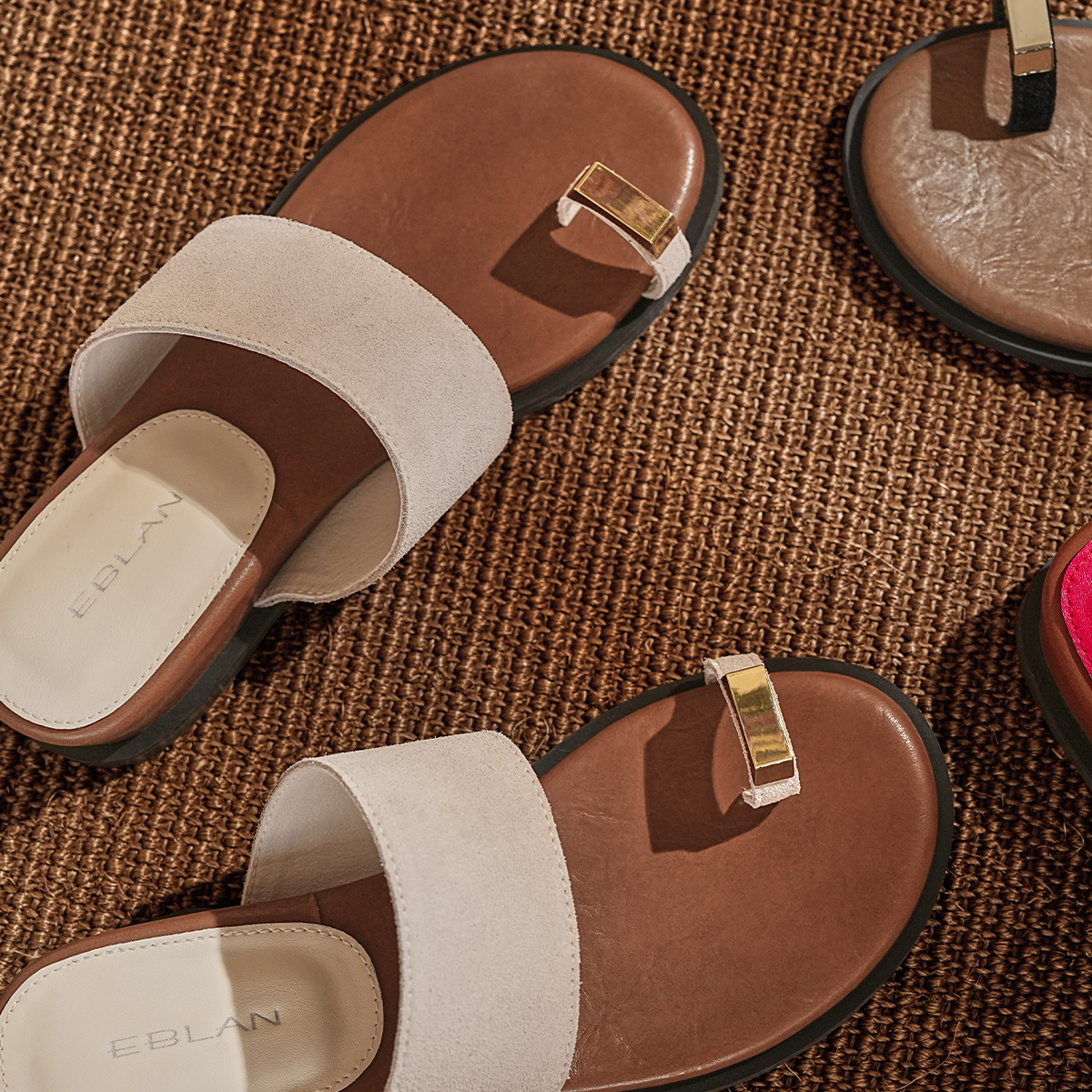 EBLAN Slide Slippers Women's Beige Brown купить в интернет-магазине Yoocart с быстрой доставкой по России.