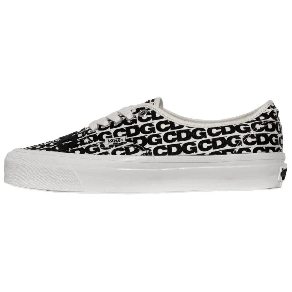 Comme Des Garçons x Vans Authentic Abrasion Resistant Low Top Skateboard Shoes Unisex Black White