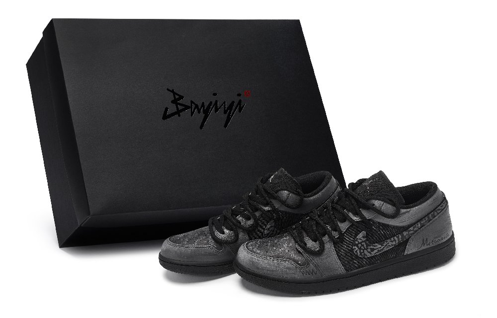 Jordan Air Jordan 1 Vintage Basketball Shoes Unisex Low Top Black/Gray