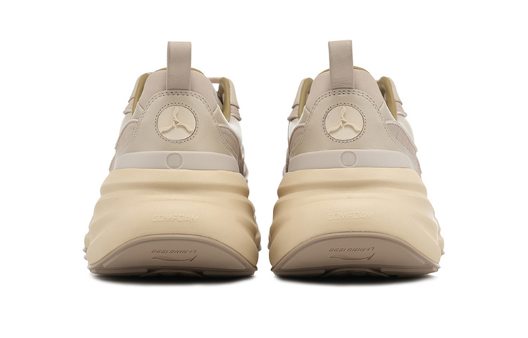 LI NING 1990 Clouds Rebound Cushioning Slip Resistant Low Top Running Shoes Men's Dawn Gray