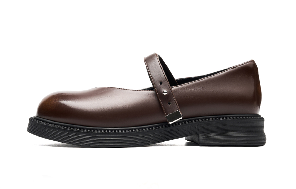 EBLAN Flat Mary Jane Shoes Women's Brown