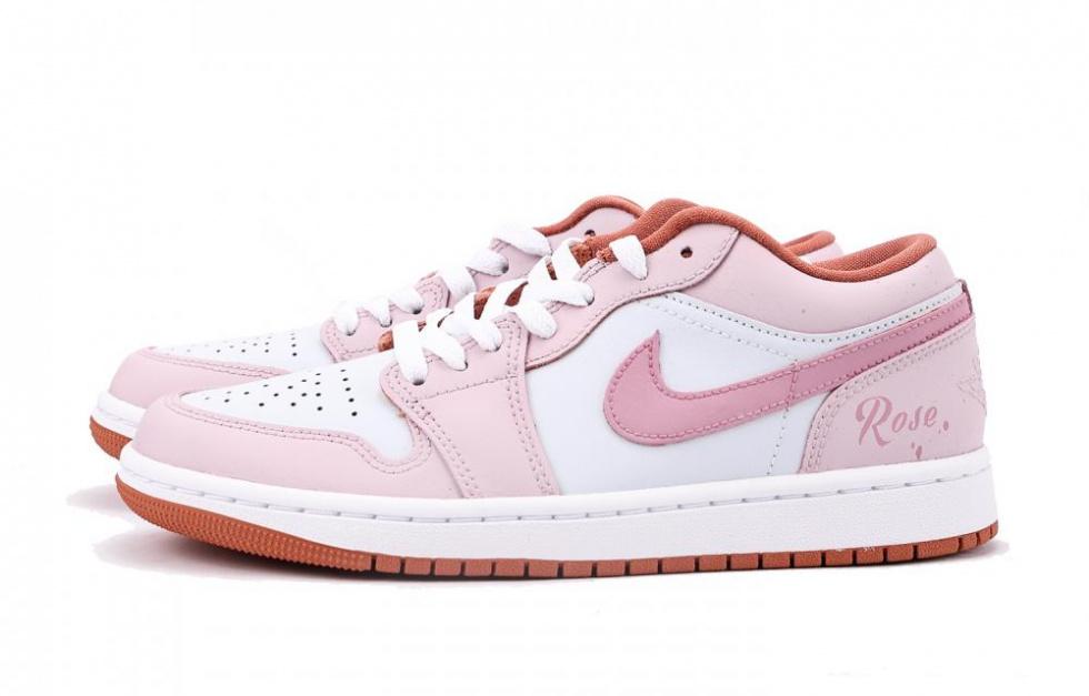 Jordan Air Jordan 1 Slip-Resistant Coverage Low-Top Vintage Basketball Shoes Women's Pink купить в интернет-магазине Yoocart с быстрой доставкой по России.