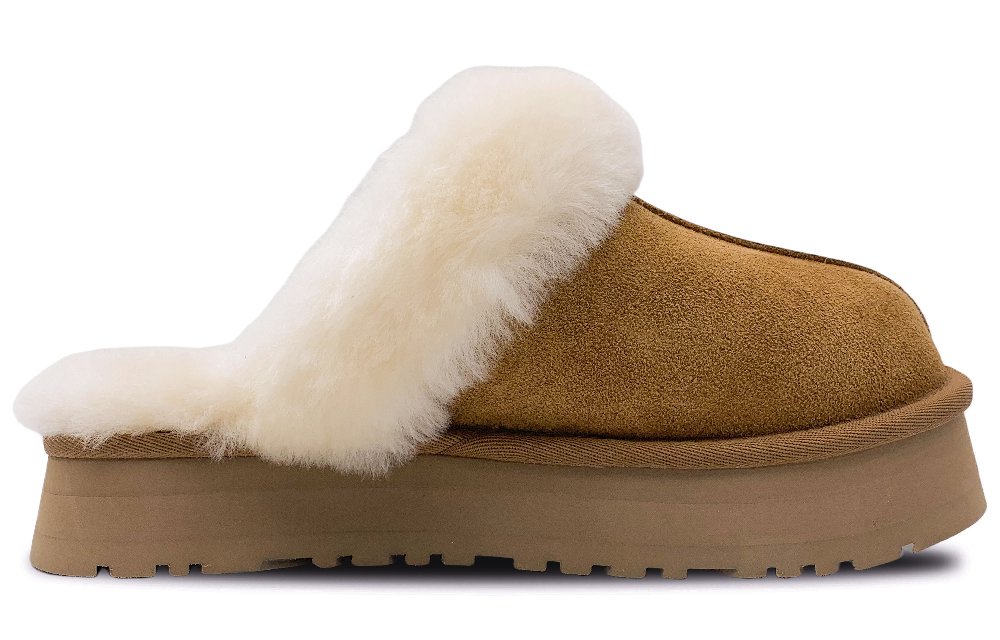 UGG Slip-Resistant Wrap-toe Slippers Women's Chestnut Brown