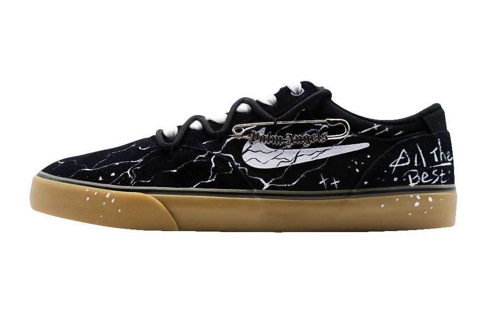 Nike SB Chron Dark Night Lightning Scar Abrasion Resistant Low Top Skateboard Shoes Unisex Black