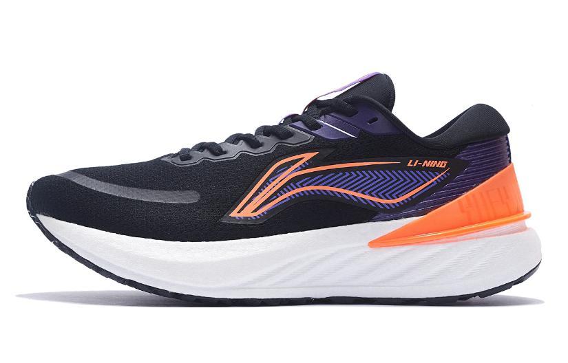 LiNing YueYing 2.0 Cushioning Rebound Reflective Low-Top Running Shoes Black Purple Orange