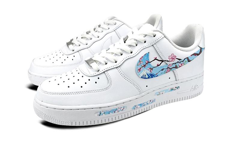 Nike Air Force 1 LE Slip-Resistant Cushioning Wear-Resistant Low-Top Skateboard Shoes GS White Blue Pink купить в интернет-магазине Yoocart с быстрой доставкой по России.