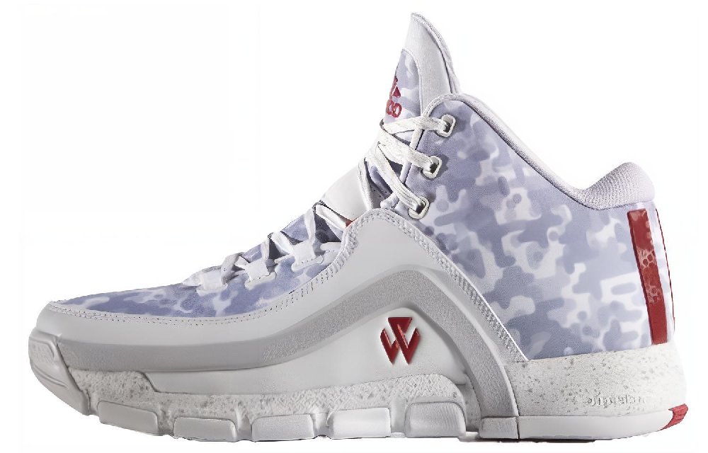 Adidas J Wall 2 Breathable Mid Top Vintage Basketball Shoes Men's White Fuchsia Red