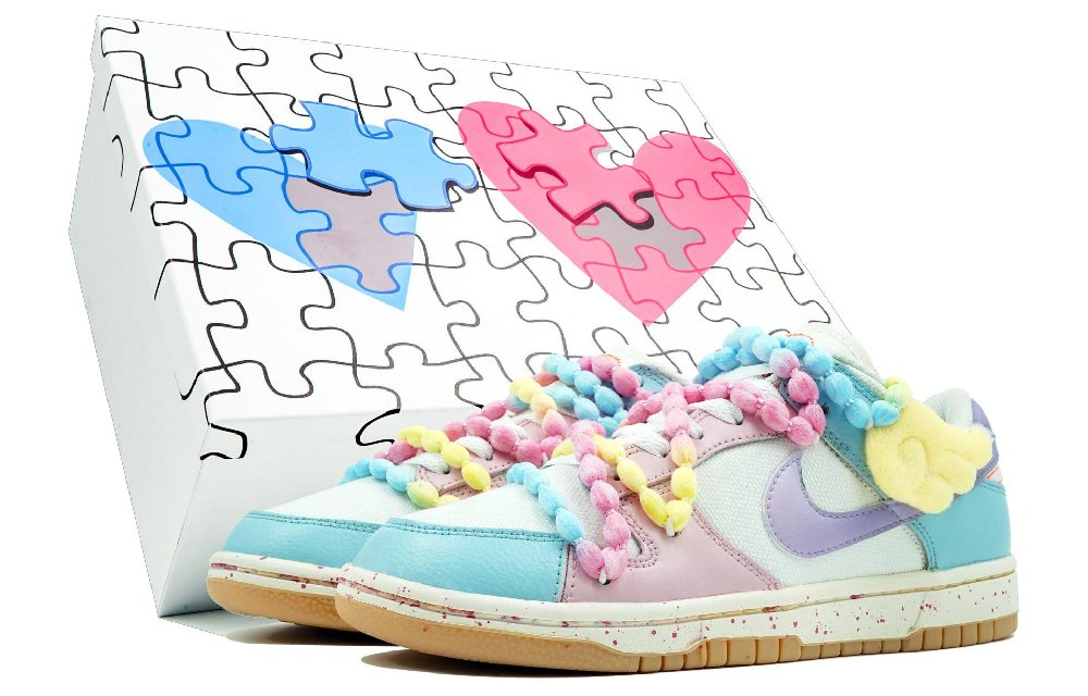 Nike Dunk Kaleidoscope Candy Super Sweet Box Low-Top Skateboard Shoes Unisex Pink White Blue