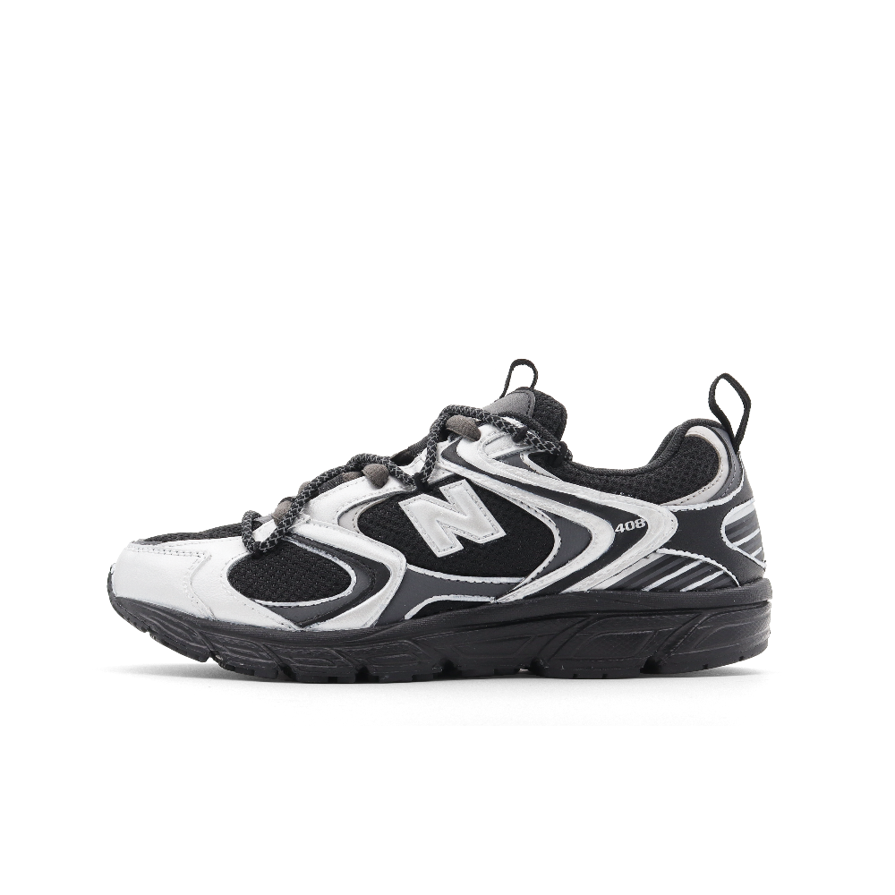 New Balance 408 Cushioned Slip-Resistant Low-Top Casual Running Shoes Unisex Black Silver